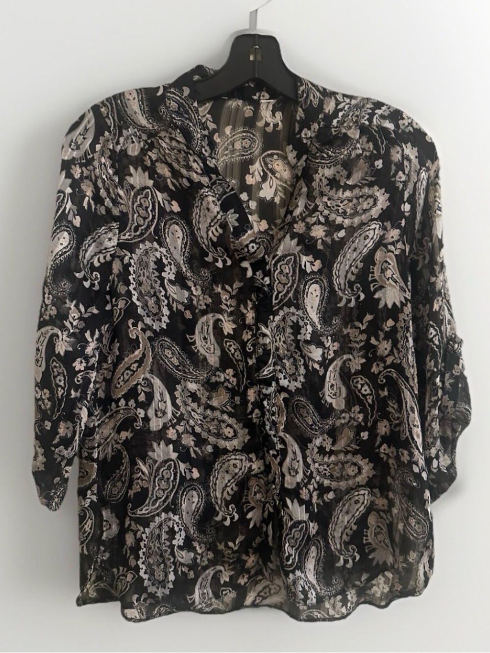 PRINCIPLES Brand Ladies Blouse Paisley Button up Petite Style Size  38 EU US 10